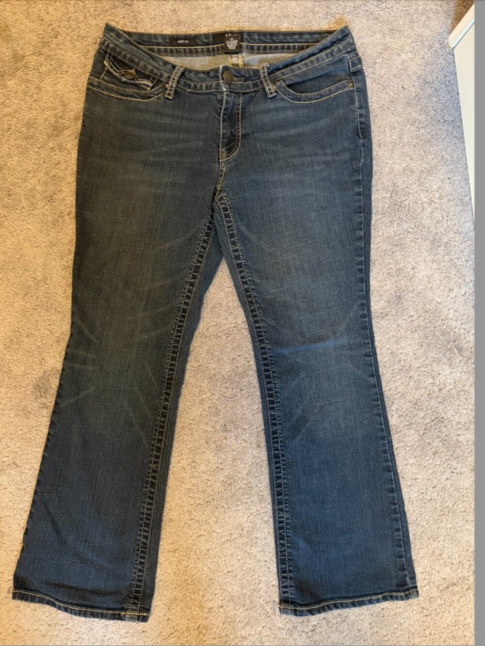 a.n.a. Jeans Boot Cut Women’s Size 12P Embroidered Pocket Stretch Jeans
